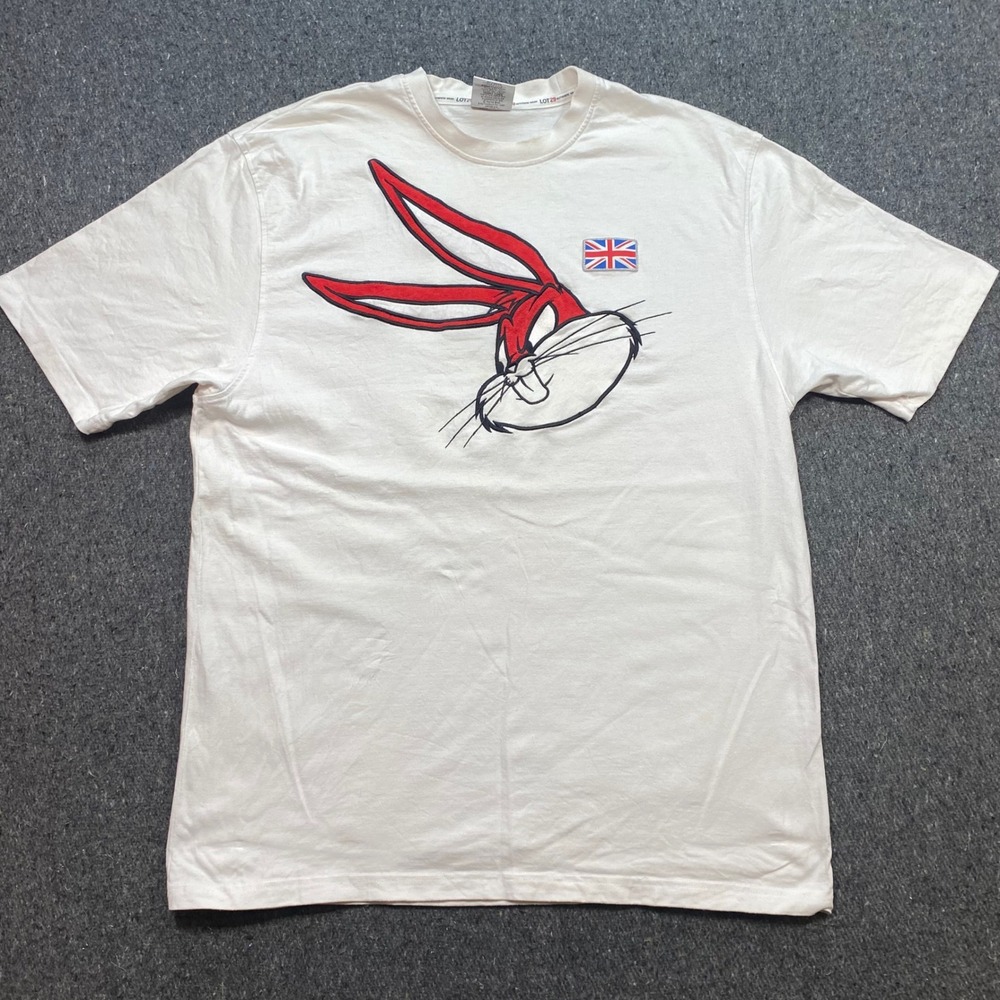 Lot29 Bugs Bunny TShirt Sz XXL Mens White Streetwear Looney Tunes UK Flag 2006‎
